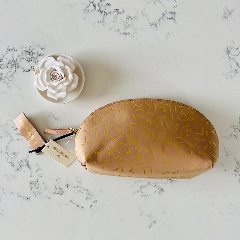 Cost Plus World Market leather pouch - Picture 6 of 11